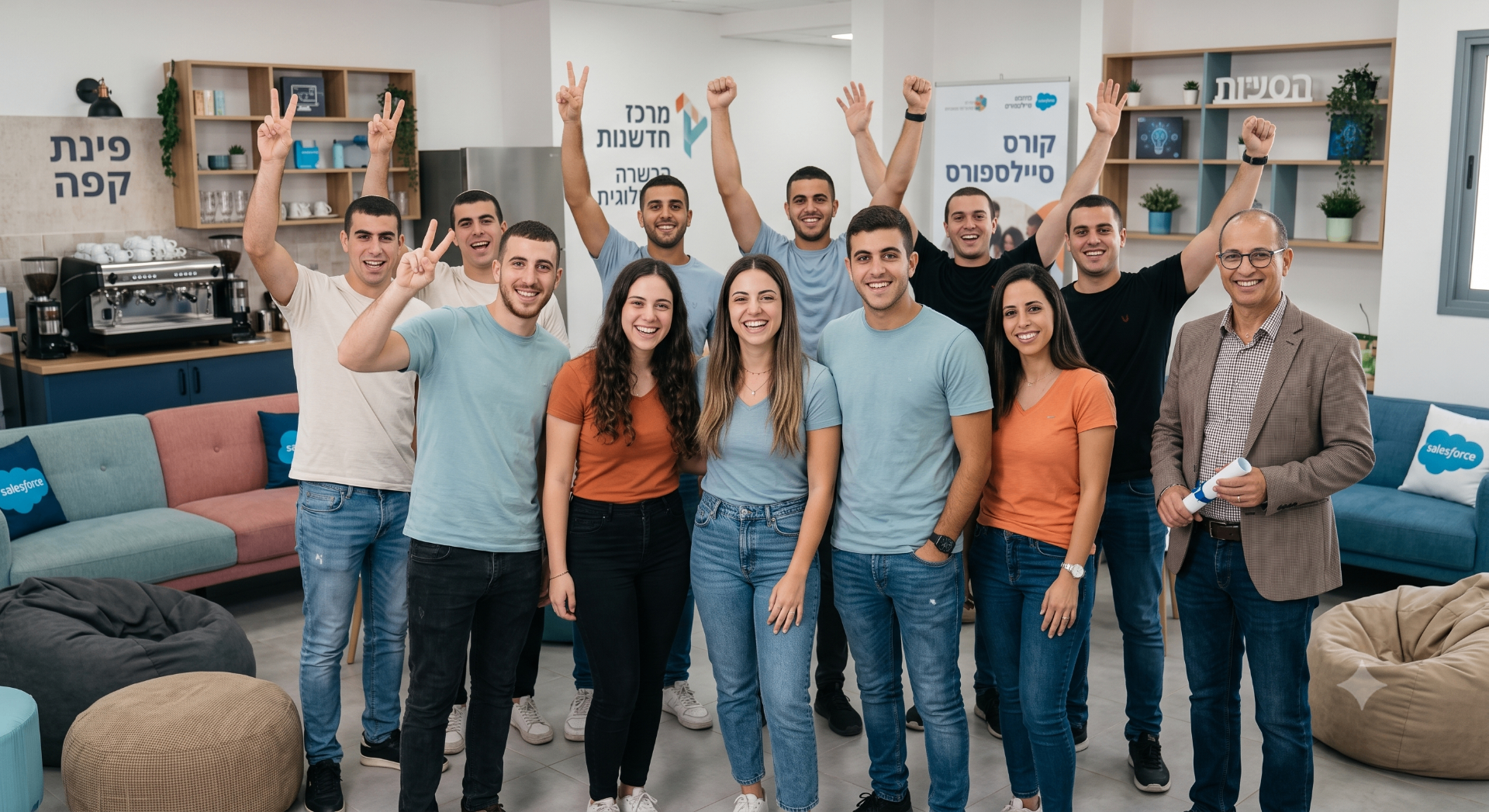 בוגרי מחזור הכשרת Salesforce בנגב המערבי