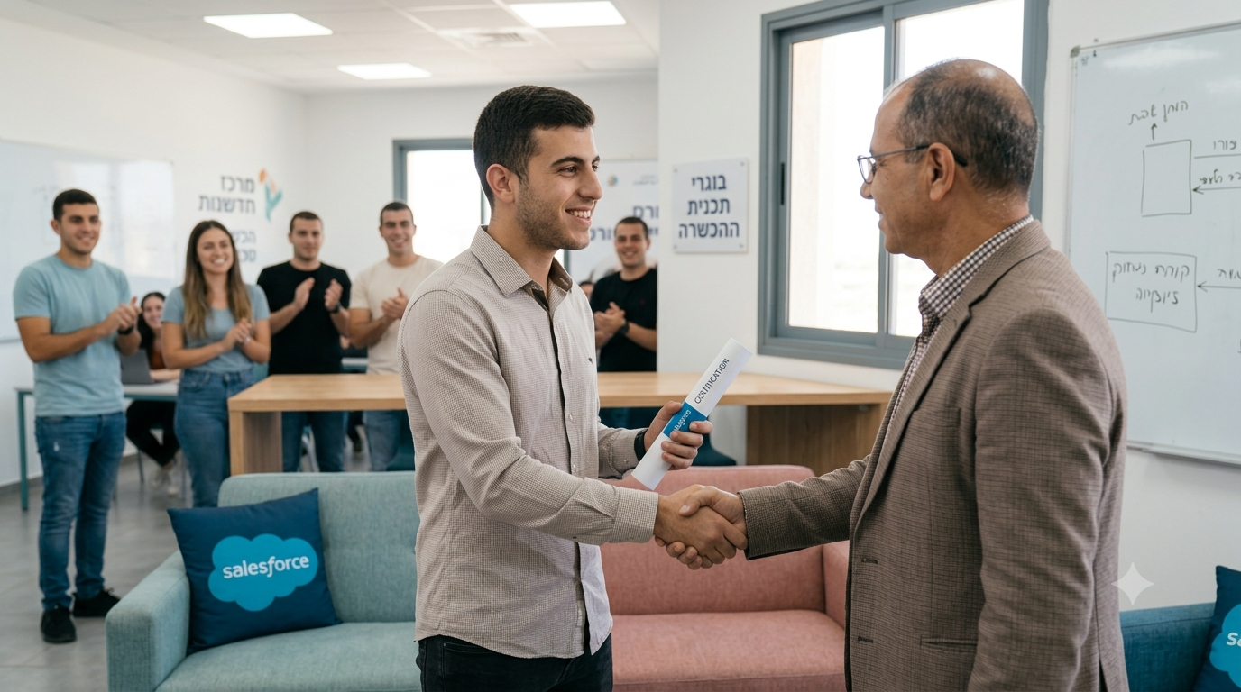 טקס סיום מסלול הכשרה Salesforce בנגב המערבי